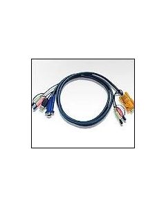 ATEN 2L-5303U :: KVM кабел, HD15 M + USB type A M + 2 Audio Plugs -- SHDB15 M + 2 Audio Plugs, 3.0 м