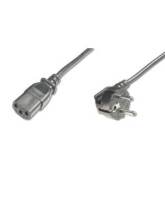 ASSMANN AK-440100-050-S :: Захранващ кабел с ъглов накрайник, черен, 5.0 м