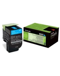Lexmark 80C20C0 CX310, 410, 510 Cyan Return Programme 1K Toner Cartridge