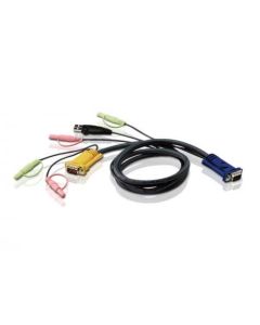 ATEN 2L-5301U :: KVM кабел, HD15 M + USB type A M + 2 Audio Plugs -- SHDB15 M + 2 Audio Plugs, 1.2 м