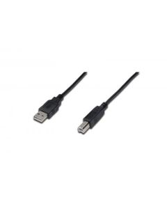 DIGITUS AK-300105-050-S :: USB 2.0 кабел, Type A M - Type B M, 5.0 м