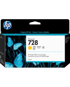 HP 728 130-ml Yellow DesignJet Ink Cartridge
