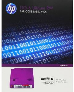 HPE LTO-6 Ultrium RW Bar Code Label Pack