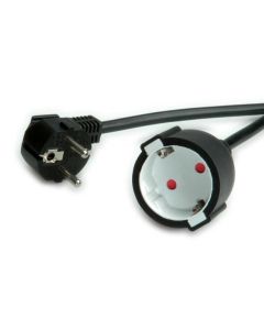 VALUE 19.99.1167 :: Захранващ кабел, удължителен, Schuko, AC 230V, черен, 5.0 м