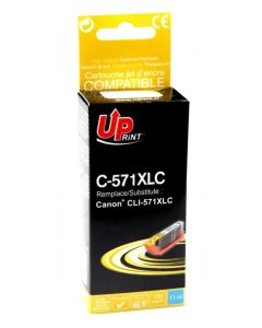 Патрон CANON CLI-571 XL CYAN 11ml, 720k, Uprint