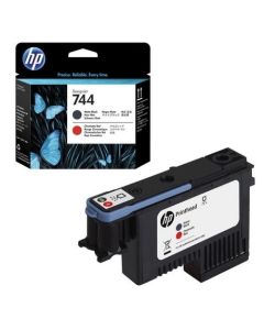 HP 744 Matte Black & Red Printhead