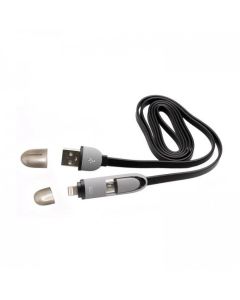 SBOX USB 2IN1B :: Кабел 2 in 1 USB към Lightning и Micro USB, 1.0 м, черен