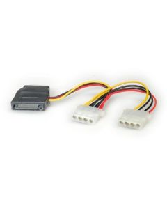 ROLINE 11.03.1040 :: Захранващ "Y" Кабел, SATA към 3 x 4-pin HDD