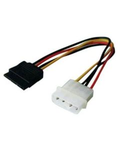 SBOX 15P-4P-TC :: SATA захранващ кабел, 4 Pin Molex към 15 Pin, 25 см