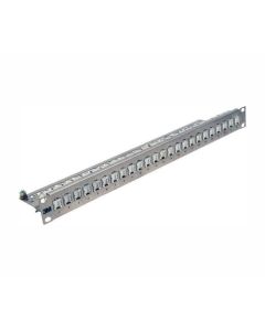 Пач панел 3M VOL-PPCA-F24K, 24 порта, 1U, матиран алуминий, празен