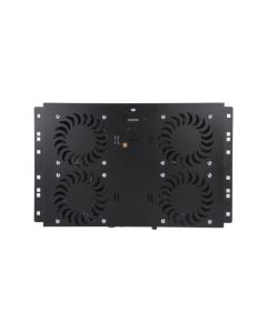MIRSAN MR.FAN4ON.01 :: Вентилаторен блок за 19\" шкаф, 4 вентилатора, черен