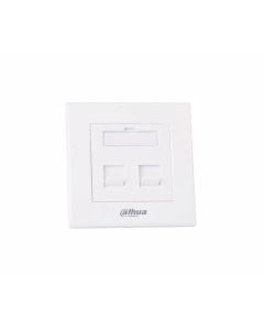 Лицев панел Dahua PFM971-2, 86x86, за 2x RJ45 вложки, бял
