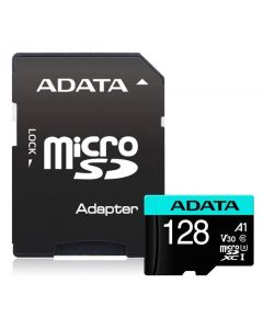 Adata Premier Pro, microSDXC, 128GB, с SD адаптер в комплекта, черен цвят