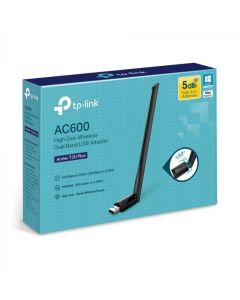 TP-LINK Archer T2U Plus, AC600, двулентов, USB 2.0, външна антена 5dBi