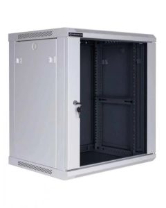Стенен комуникационен шкаф 15U, 450 мм дълбочина, светлосив