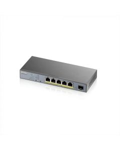 ZyXEL GS1350-6HP, 6 Port managed CCTV PoE switch, long range, 60W, 802.3BT