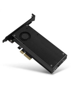 AXAGON PCEM2-DC PCI-E 3.0 4x - DUAL M.2 SSD (NVMe + SATA), dual voltage