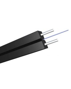 FTTH оптичен кабел 1xG657 2xFRP, LSZH, бял, вътрешно полагане - 1000 метра