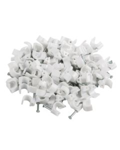 Lanberg cable clips 7mm 100pcs, white