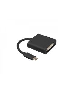 Lanberg adapter USB type-c (m) -- DVI-I (f) (24+5), black