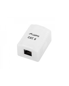 Lanberg surface-mount box CAT.6 UTP UNshielded 1X RJ45, white
