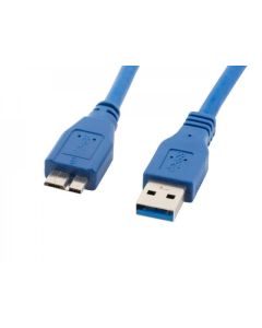 Lanberg USB MICRO-B (M)  --  USB-A (M) 3.0 cable 0.5m, blue