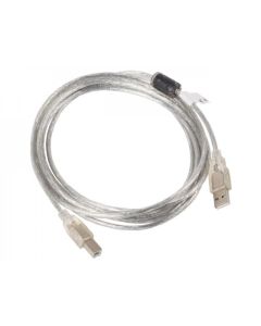 Lanberg USB-A (M) -- USB-B (M) 2.0 cable 3m, transparent ferrite