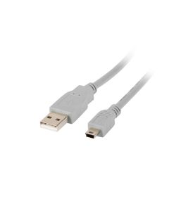 Lanberg USB MINI-B(M) --  USB-A (M) 2.0 cable 1.8m, grey  (Canon)