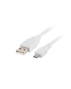 Lanberg USB MICRO-B (M)  --  USB-A (M) 2.0 cable 0.3m, white