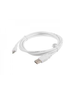 Lanberg USB MICRO-B (M)  --  USB-A (M) 2.0 cable, 1.8m, white