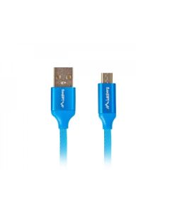 Lanberg USB MICRO-B (M)  --  USB-A (M) 2.0 cable 0.5m, blue premium QC 3.0