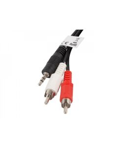 Lanberg mini jack 3.5mm (M) 3 pin -- 2X RCA (chinch) (M) cable 2m