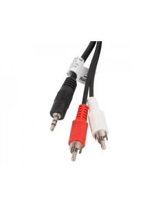 Lanberg mini jack 3.5mm (M) 3 pin -- 2X RCA (chinch) (M) cable 5m