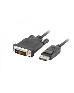 Lanberg display port (M) V1.2 -- DVI-D (M) (24+1) cable 1m, dual link, black