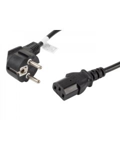 Lanberg CEE 7-7 -- IEC 320 C13 power cord 1.8m VDE, black