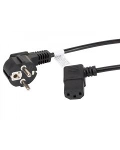 Lanberg CEE 7-7 -- IEC 320 C13 power cord 1.8m angled right VDE, black