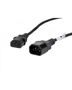 Lanberg extension power supply cable IEC 320 C13 -- C14 1.8m VDE, black