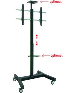Стойка за под тип количка OMB BIG TROLLEY, 46\'\' - 90\'\', 80кг, VESA 200x200, Черен