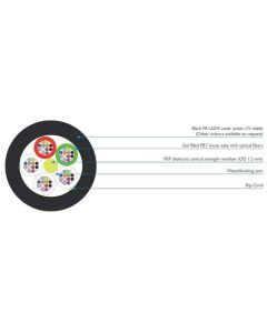 Оптичен кабел с 24 влакна сингъл мод G652D - 2000 метра