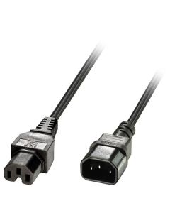 LINDY LNY-30314 :: Захранващ кабел, IEC C14 към IEC C15, 2.0 м