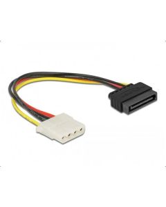 Кабел DeLock Power Cable SATA 15 pin женско към 4 pin женско, 20 cm