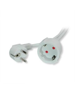 ROLINE 19.99.1176 :: VALUE захранващ кабел, удължителен, Schuko, бял, 3 м