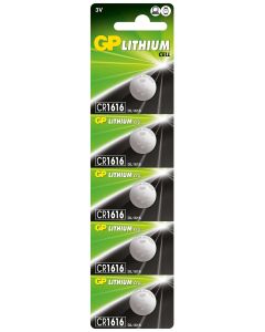 Литиева бутонна батерия GP CR 1616 3V 5 бр. в блистер -цена за 1 бр.-  GP