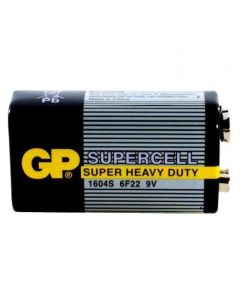 Цинк карбонова батерия GP 6F22 -9V- Supercell 1604E 1 бр. shrink