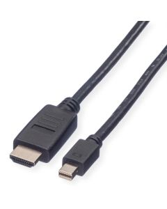 ROLINE 11.99.5792 :: VALUE Mini DisplayPort кабел, Mini DP-HDTV, M-M, черен, 3.0 м