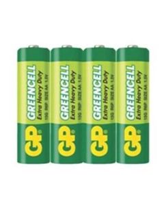 Цинк карбонова батерия GP R6  GREENCELL 15G-S4 -4 бр. в опаковка- shrink 1.5V