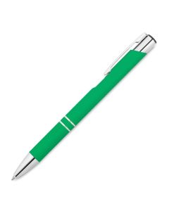 Office 1 Химикалка Norma Soft, метална, гумирана, зелена