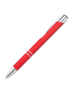 Office 1 Химикалка Norma Soft, метална, гумирана, червена