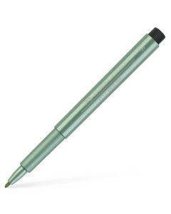 Faber-Castell Маркер Pitt Artist Pen, объл, 1.5 mm, металик, зелен