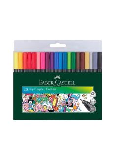 Faber-Castell Тънкописец Grip, 0.4 mm, 20 цвята, в блистер